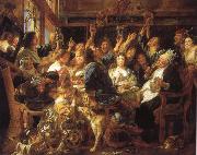 Jacob Jordaens Feast of the bean King Germany oil painting artist